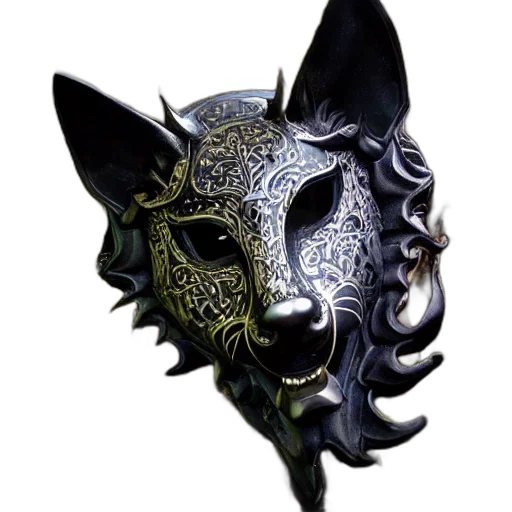 mask, crown, hat, staff transparent PNG cut-out