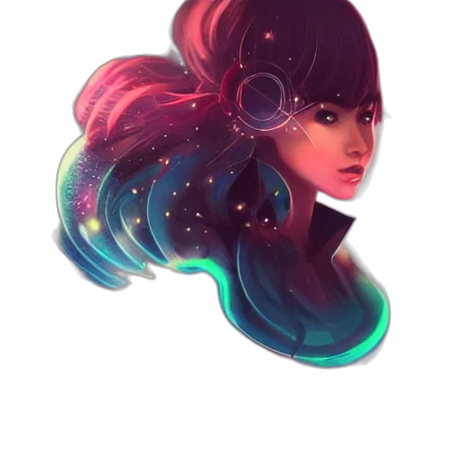 hair, face, creature, crown transparent PNG cut-out