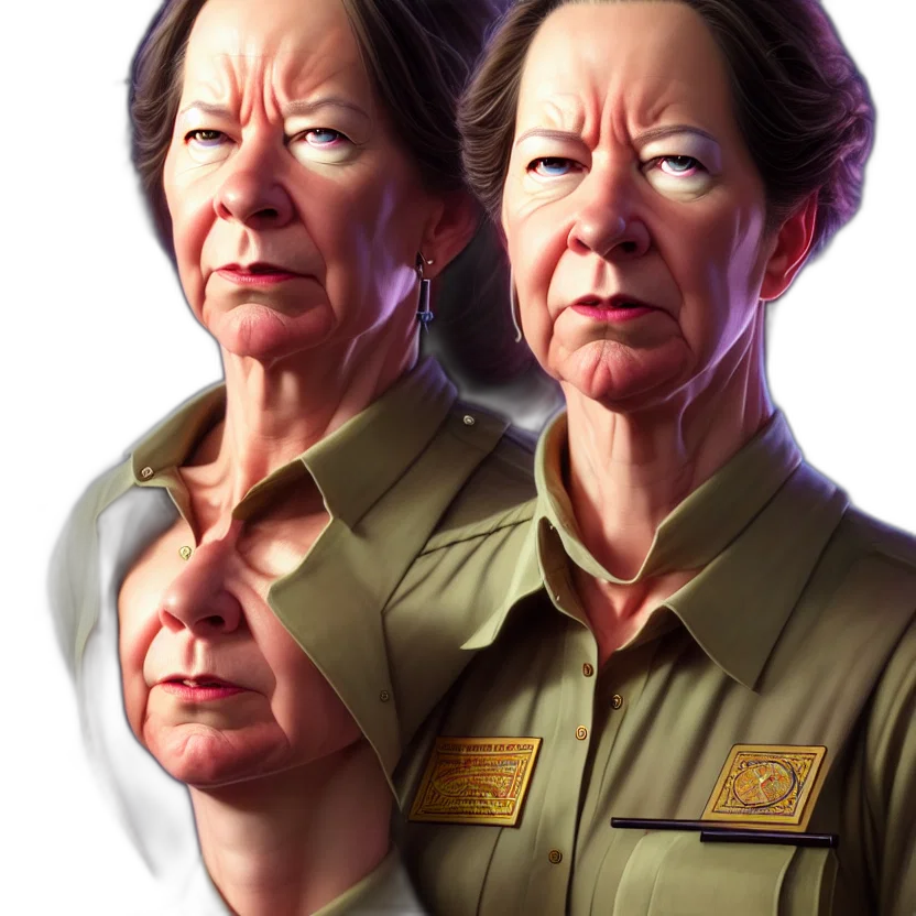 face, staff, concept art, photorealistic transparent PNG cut-out