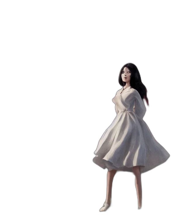 dress, robot, creature, 3d render transparent PNG cut-out