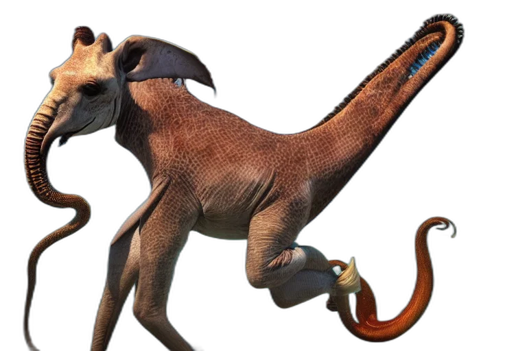 animal, dragon, creature, staff transparent PNG cut-out