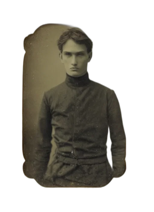 jacket, staff, face, hat transparent PNG cut-out