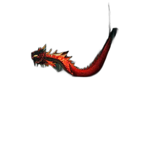 dragon, staff, animal, creature transparent PNG cut-out