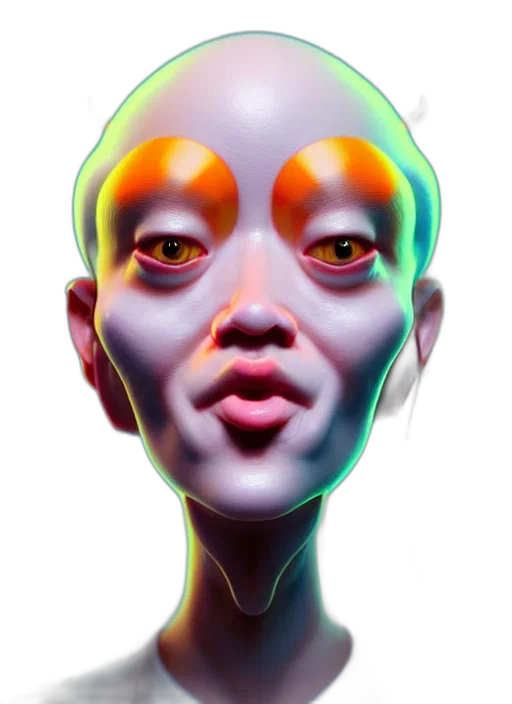 face, mask, robot, creature transparent PNG cut-out