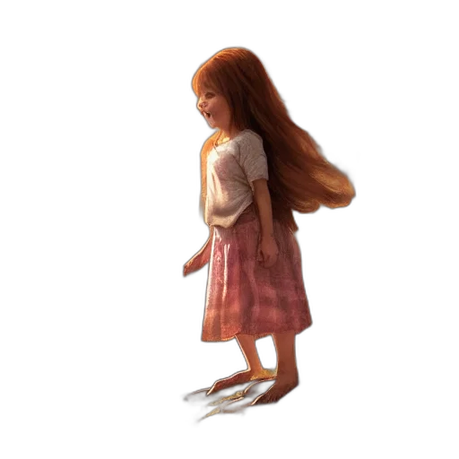 dress, hair, shoes, creature transparent PNG cut-out