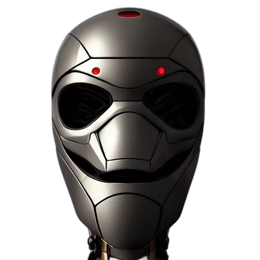 robot, mask, face, 3d render transparent PNG cut-out