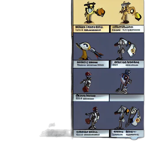 robot, weapon, concept art, pixel art transparent PNG cut-out