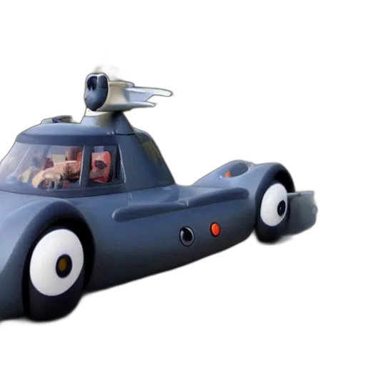 car, robot, weapon, 3d render transparent PNG cut-out