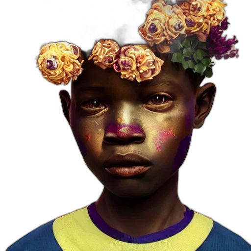 face, crown, flower, mask transparent PNG cut-out