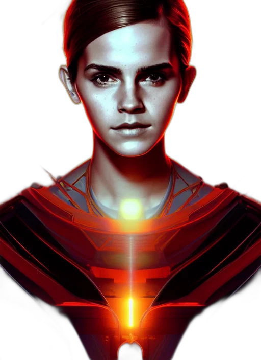 face, robot, jewelry, jacket transparent PNG cut-out
