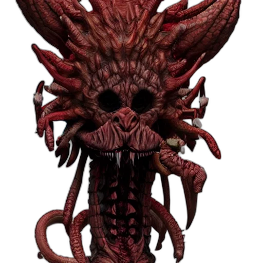 creature, mask, staff, dragon transparent PNG cut-out