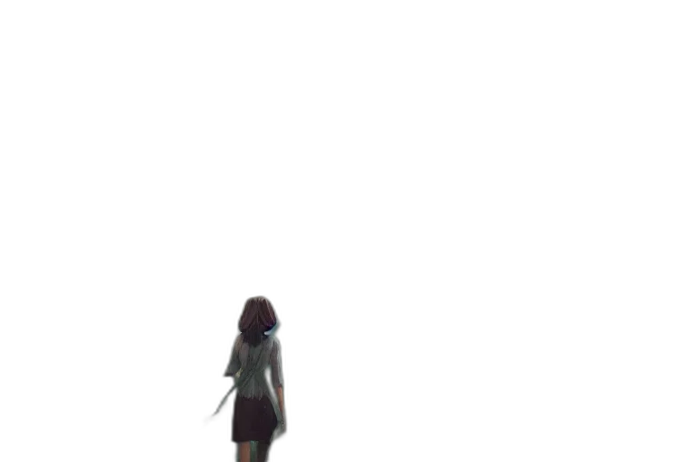 dress, robot, staff, sword transparent PNG cut-out