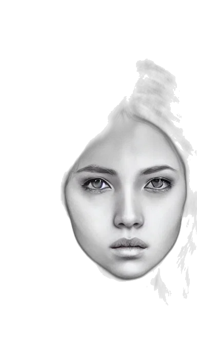 face, crown, mask, hair transparent PNG cut-out