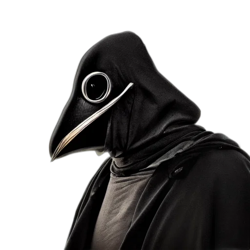 mask, jacket, staff, hat transparent PNG cut-out