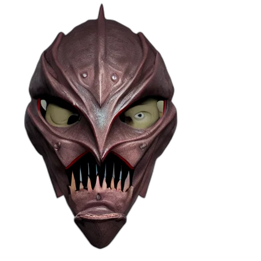 mask, creature, face, 3d render transparent PNG cut-out