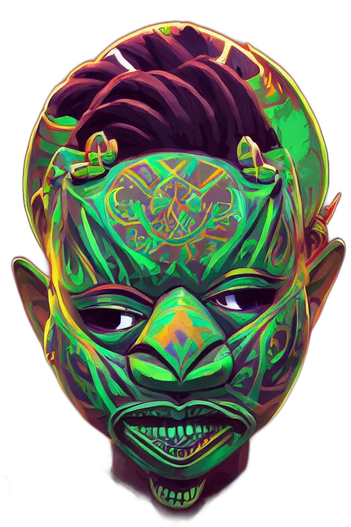 mask, face, creature, crown transparent PNG cut-out