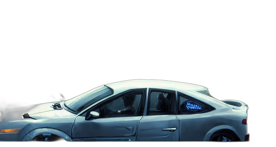 car, photorealistic, concept art, 3d render transparent PNG cut-out