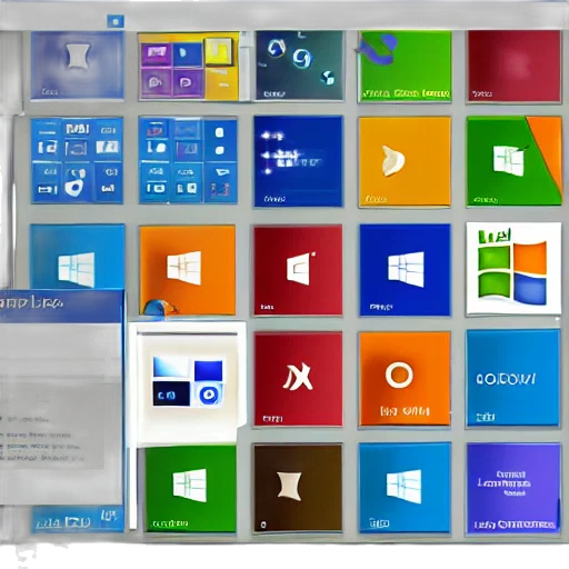 3d render, blue, colorful, windows transparent PNG cut-out