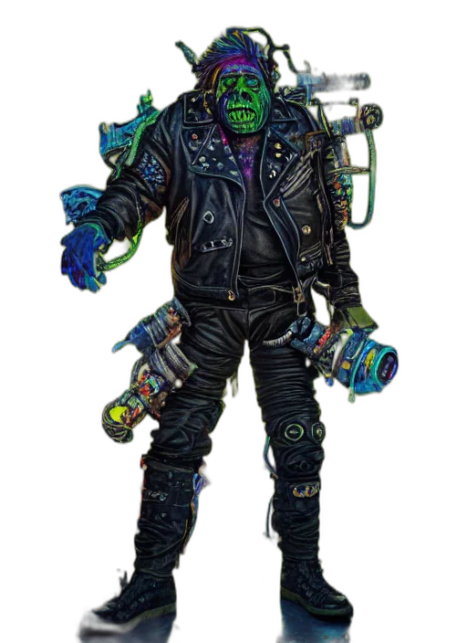 robot, staff, jacket, mask transparent PNG cut-out