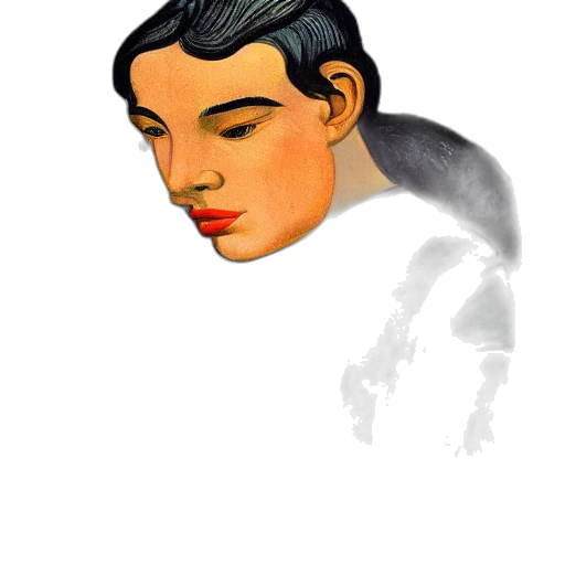 face, mask, hair, staff transparent PNG cut-out