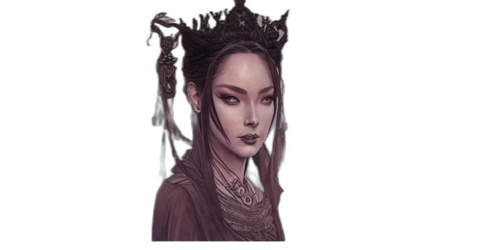 crown, dragon, face, staff transparent PNG cut-out