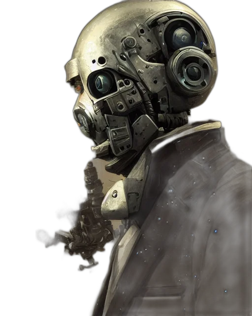 mask, robot, face, jacket transparent PNG cut-out