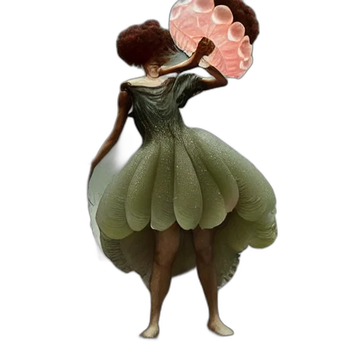 dress, flower, crown, creature transparent PNG cut-out