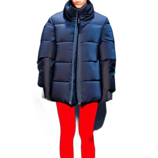jacket, 3d render, concept art, red transparent PNG cut-out