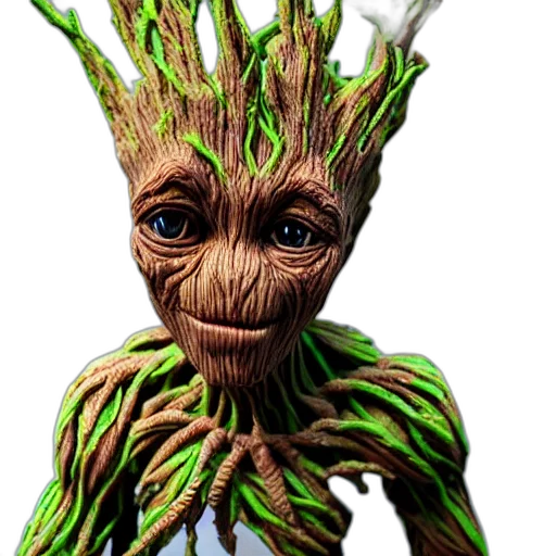 creature, tree, hair, staff transparent PNG cut-out