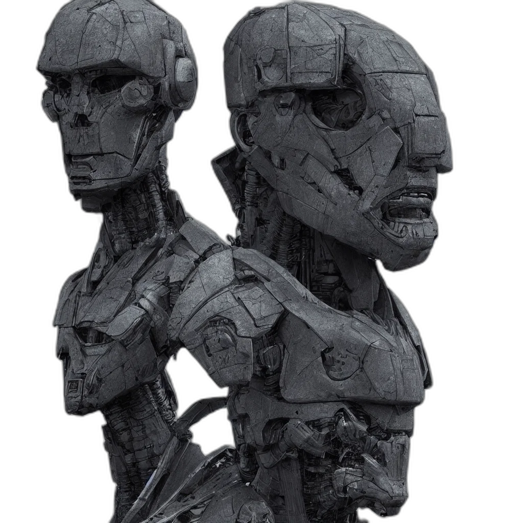 robot, face, mask, jacket transparent PNG cut-out