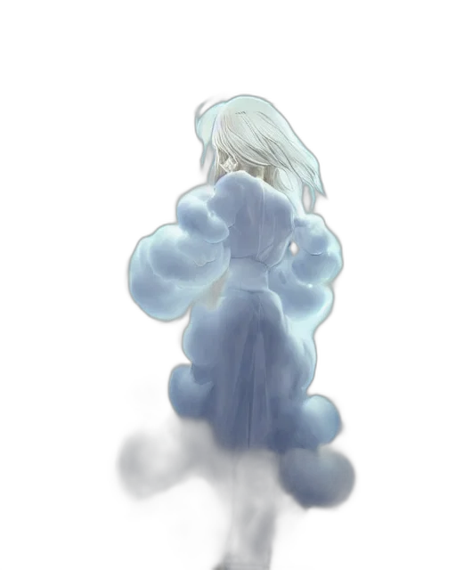 dress, jacket, creature, hair transparent PNG cut-out