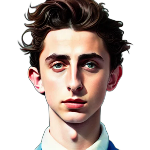face, jacket, hair, staff transparent PNG cut-out