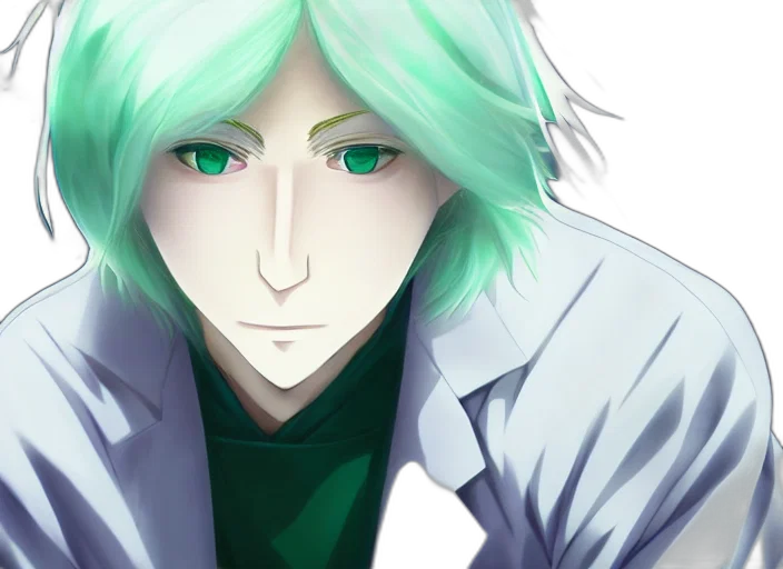 staff, face, jacket, anime transparent PNG cut-out