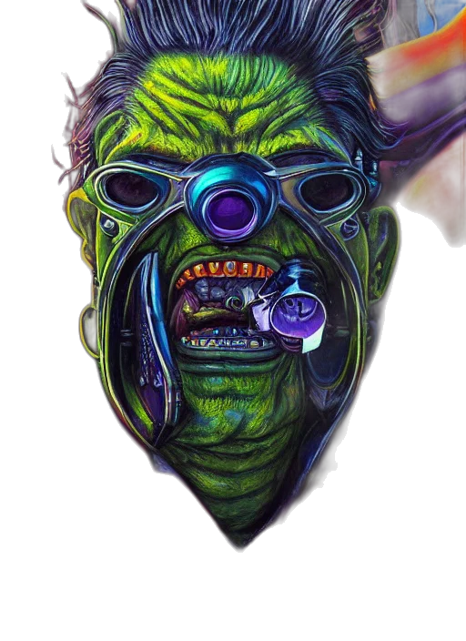 mask, face, creature, staff transparent PNG cut-out