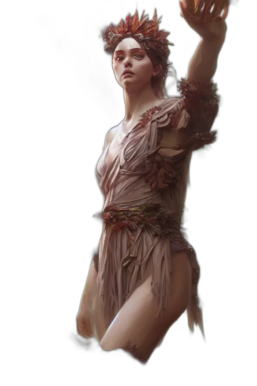 dress, staff, sword, creature transparent PNG cut-out