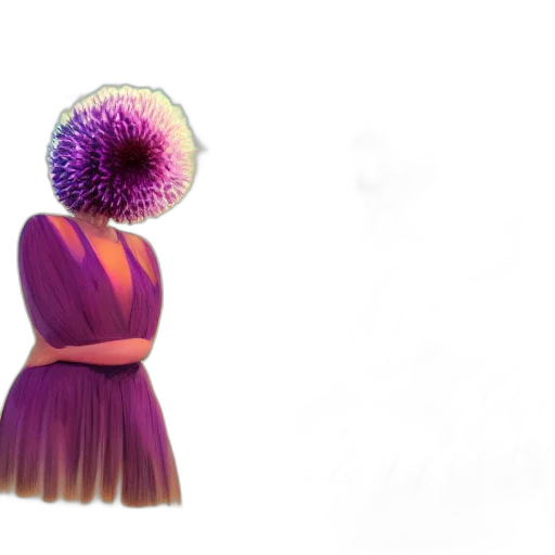 flower, dress, hair, umbrella transparent PNG cut-out