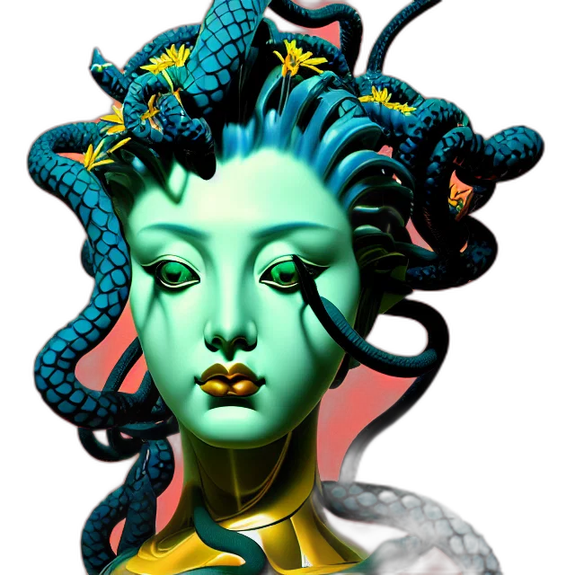 creature, mask, staff, crown transparent PNG cut-out