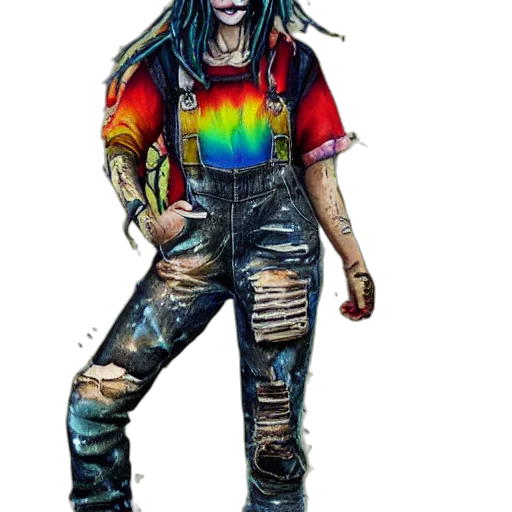 creature, animal, jacket, staff transparent PNG cut-out