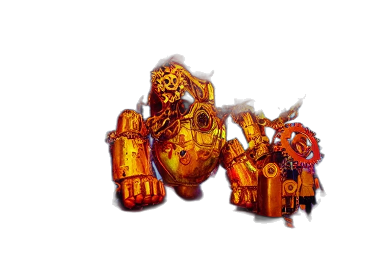 robot, weapon, mask, crown transparent PNG cut-out