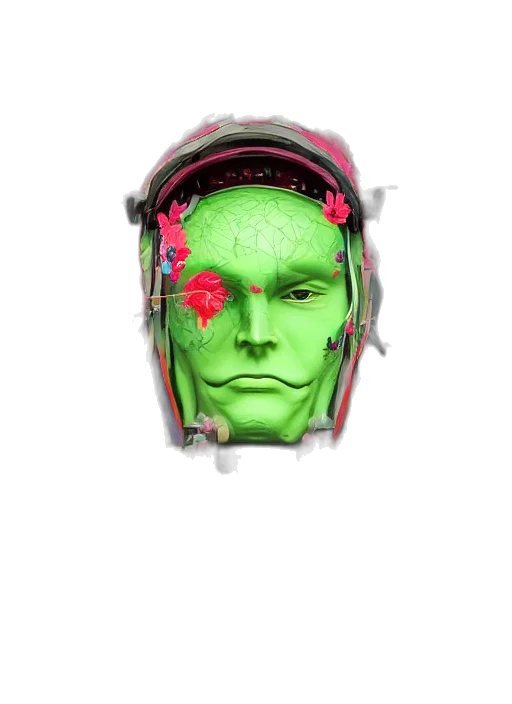 face, mask, robot, creature transparent PNG cut-out
