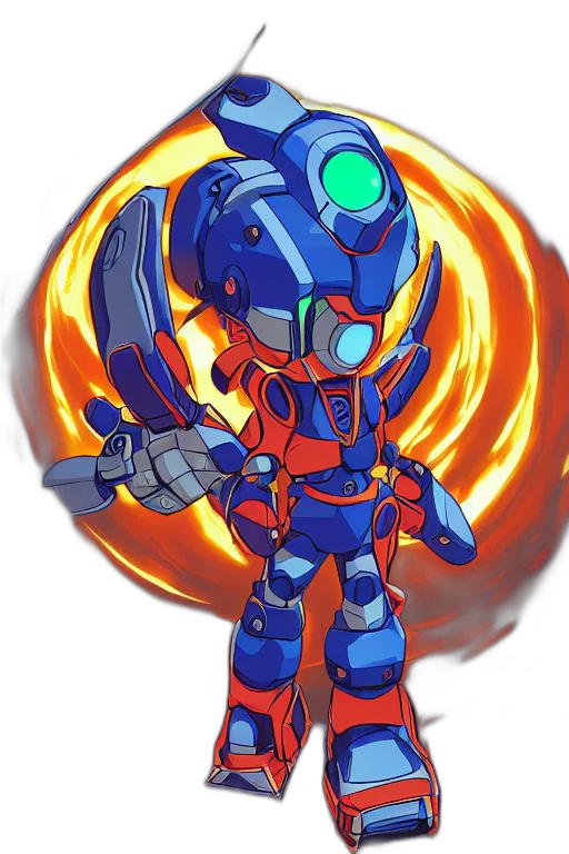 robot, concept art, pixel art, comic book art transparent PNG cut-out