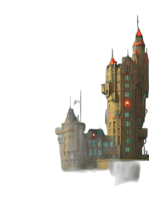 crown, building, concept art, fantasy art transparent PNG cut-out