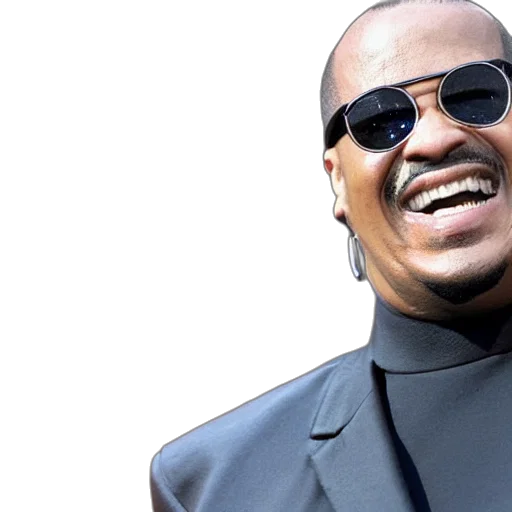 stevie, wonder, without, glasses transparent PNG cut-out