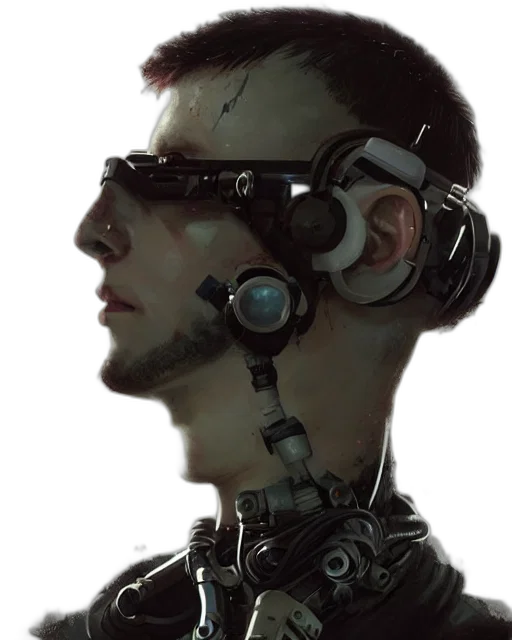 robot, face, mask, staff transparent PNG cut-out