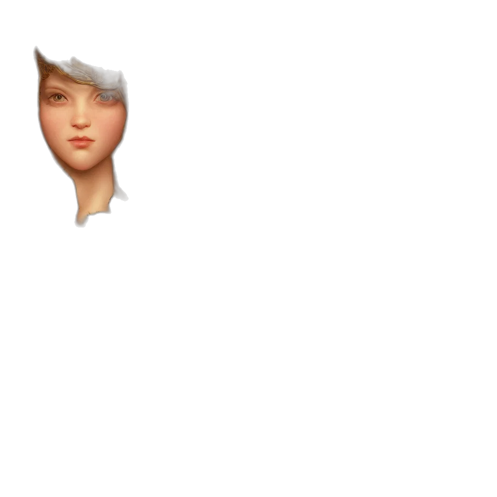 face, hat, hair, mask transparent PNG cut-out
