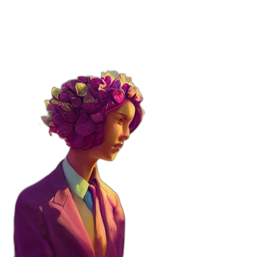 crown, flower, face, hat transparent PNG cut-out