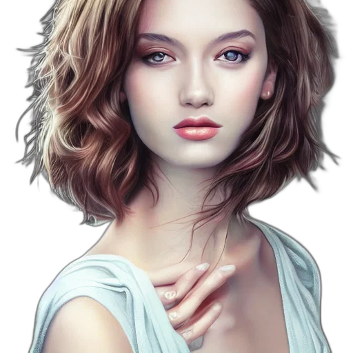 face, hair, jewelry, dress transparent PNG cut-out