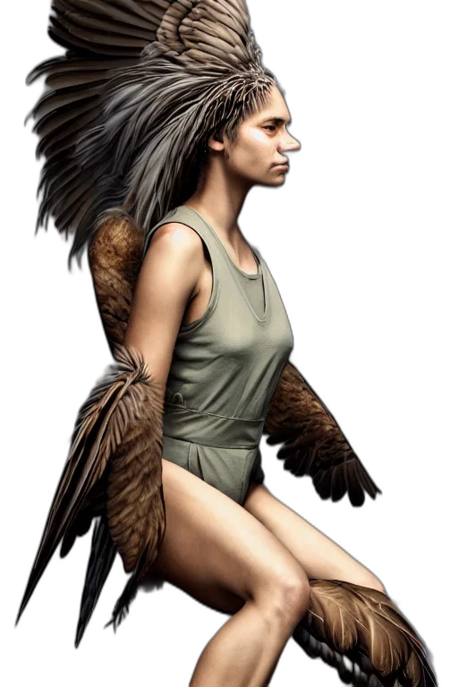 creature, animal, hair, fantasy art transparent PNG cut-out