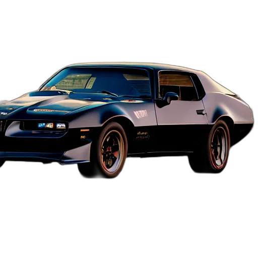 car, photorealistic, black, pontiac transparent PNG cut-out