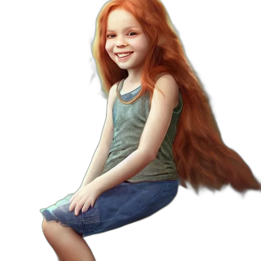 hair, dress, dragon, photorealistic transparent PNG cut-out